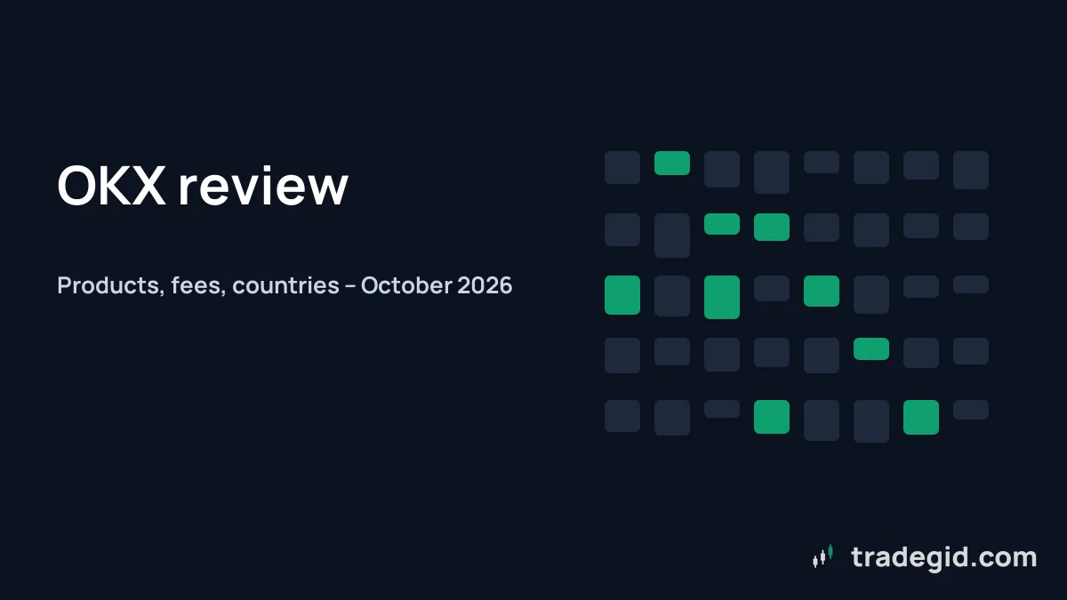 OKX review cover: products, trading fees and country availability as of October 2026